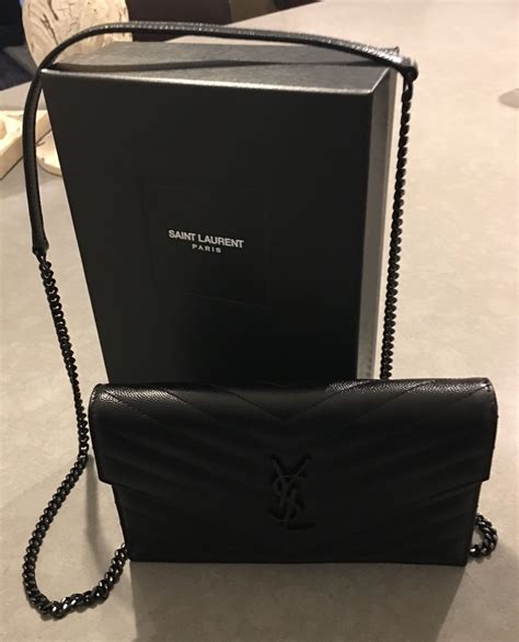 ysl monogram chain wallet review